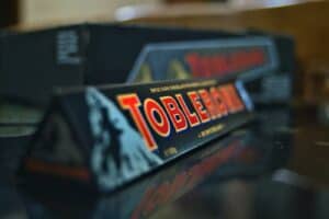 black and white labeled box, toblerone