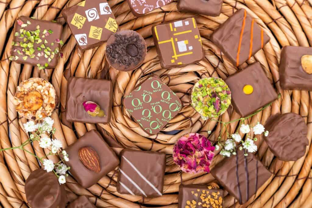 brown wooden blocks with assorted flowers