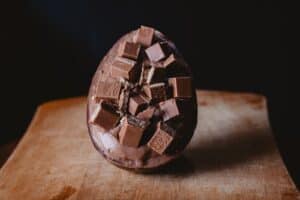 Photo Of Chocolate On An Egg Shape